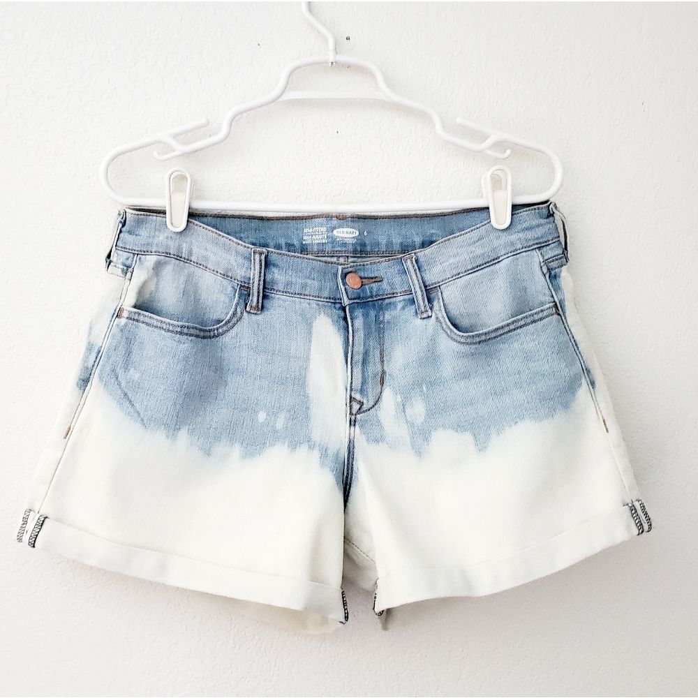 Old Navy Custom Bleached Semi Fitted Cuffed Short Stretchy sz 6